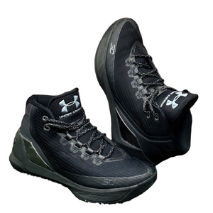 Under Armour Curry 3 Trifecta Black Basketball Shoes Grade School Size 5Y 5